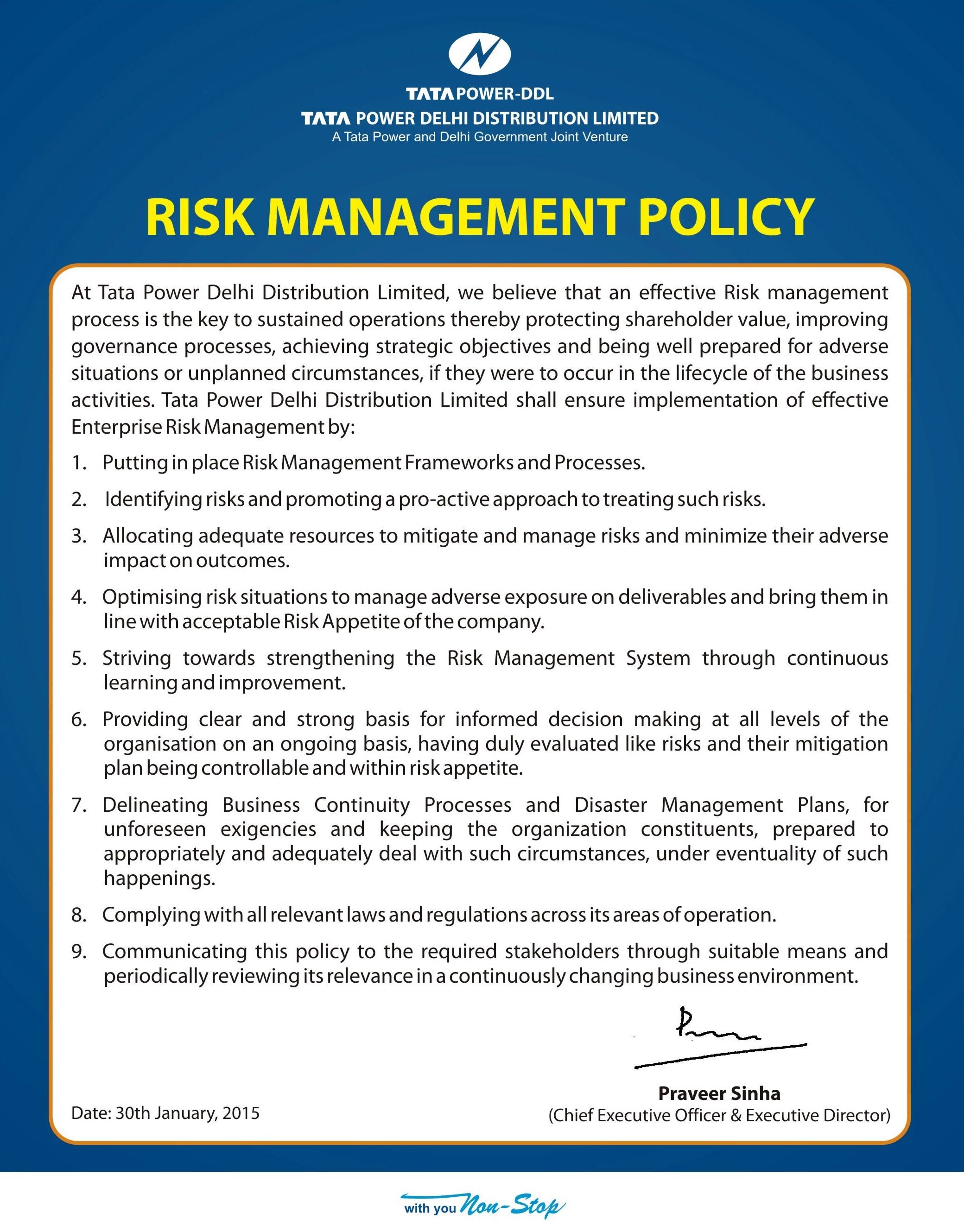 ifc risk management policy
